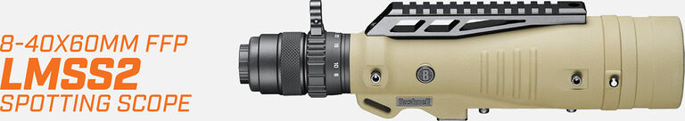Elite Tactical LMSS2 Spotting Scope on light background Elite Tactical LMSS2 Spotting Scope on light background